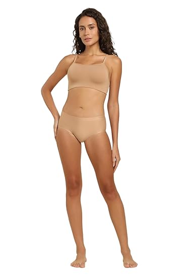 Van Heusen Women’s Seamless Cami Bra – Cotton Elastane, Padded, Wireless with Cross-Back & Fully Adjustable Straps